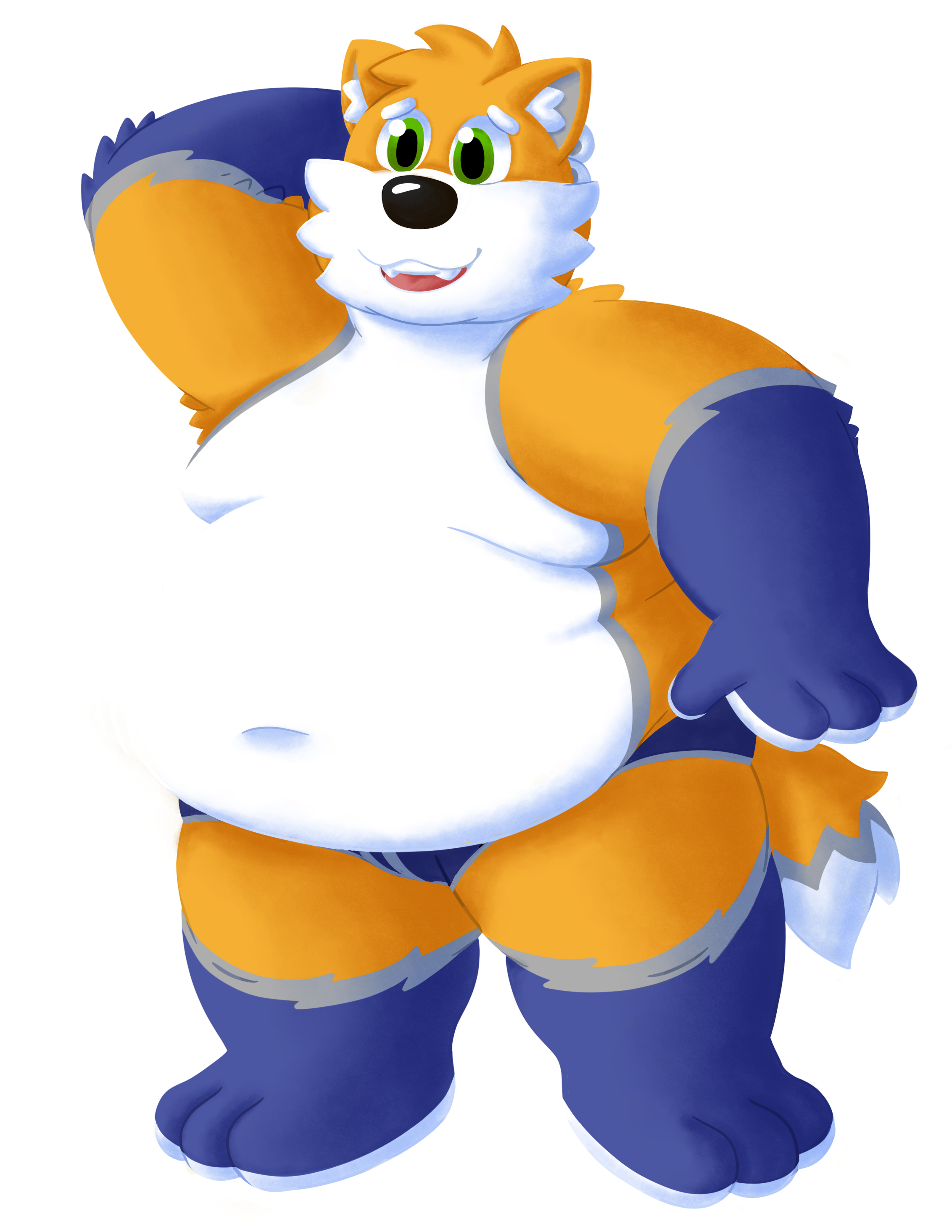 Mango shows his belly